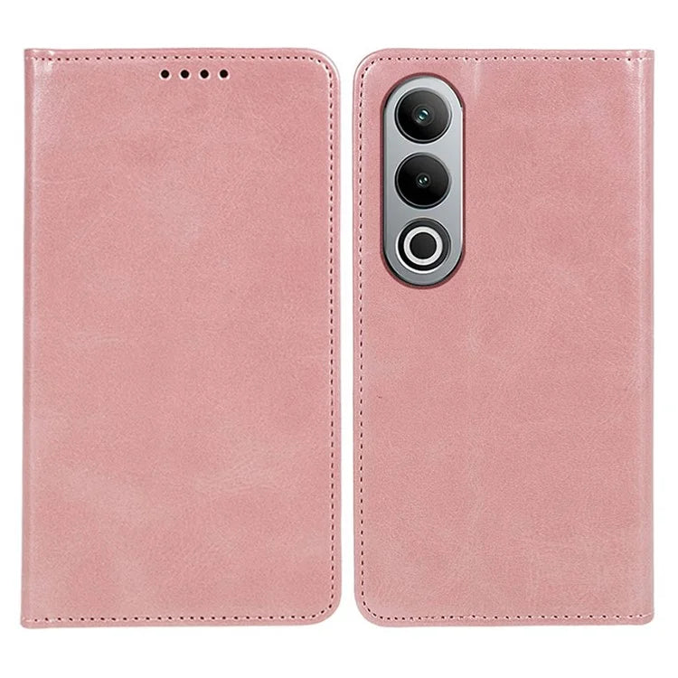 For OnePlus Nord CE4 5G Case PU Leather Wallet Cover Calf Texture Phone Shell with Magnetic Clasp