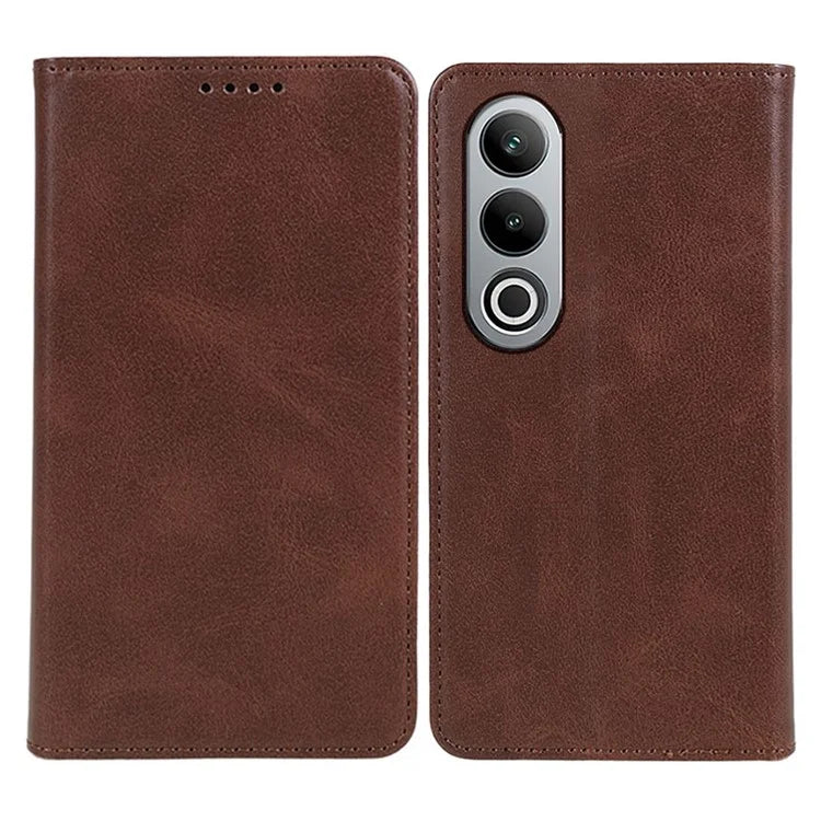 For OnePlus Nord CE4 5G Case PU Leather Wallet Cover Calf Texture Phone Shell with Magnetic Clasp