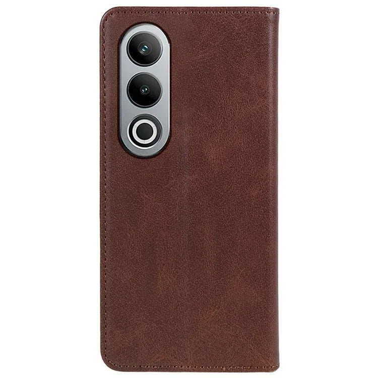 For OnePlus Nord CE4 5G Case PU Leather Wallet Cover Calf Texture Phone Shell with Magnetic Clasp