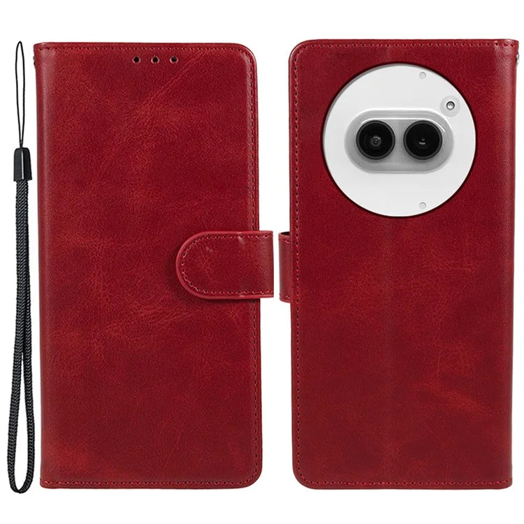 For Nothing Phone (2a) Case Calf Texture Phone Protective Cover with Magnetic Clasp