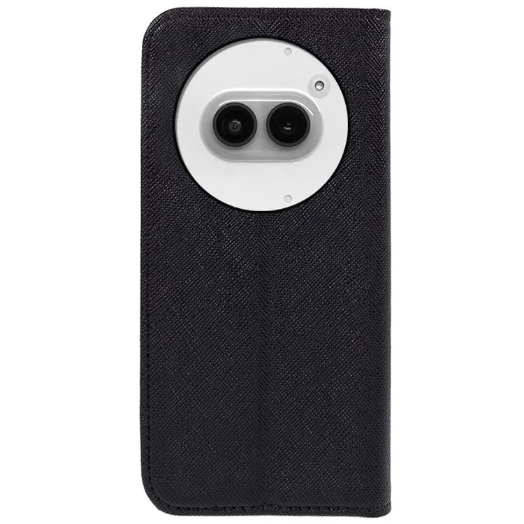 For Nothing Phone (2a) Case Magnetic Closing Cross Texture Leather Wallet Phone Cover