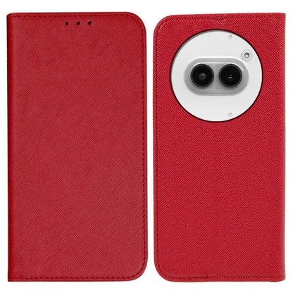 For Nothing Phone (2a) Case Magnetic Closing Cross Texture Leather Wallet Phone Cover