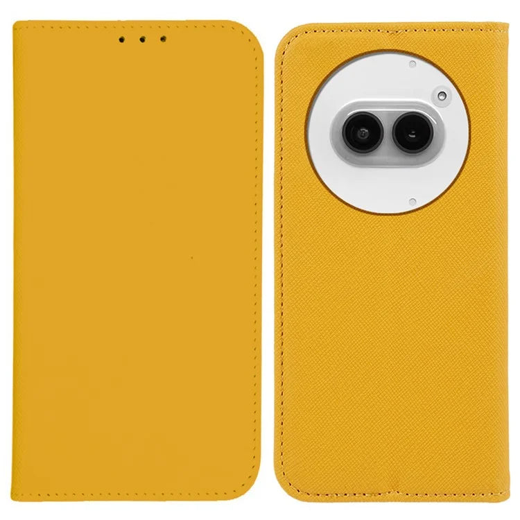 For Nothing Phone (2a) Case Magnetic Closing Cross Texture Leather Wallet Phone Cover