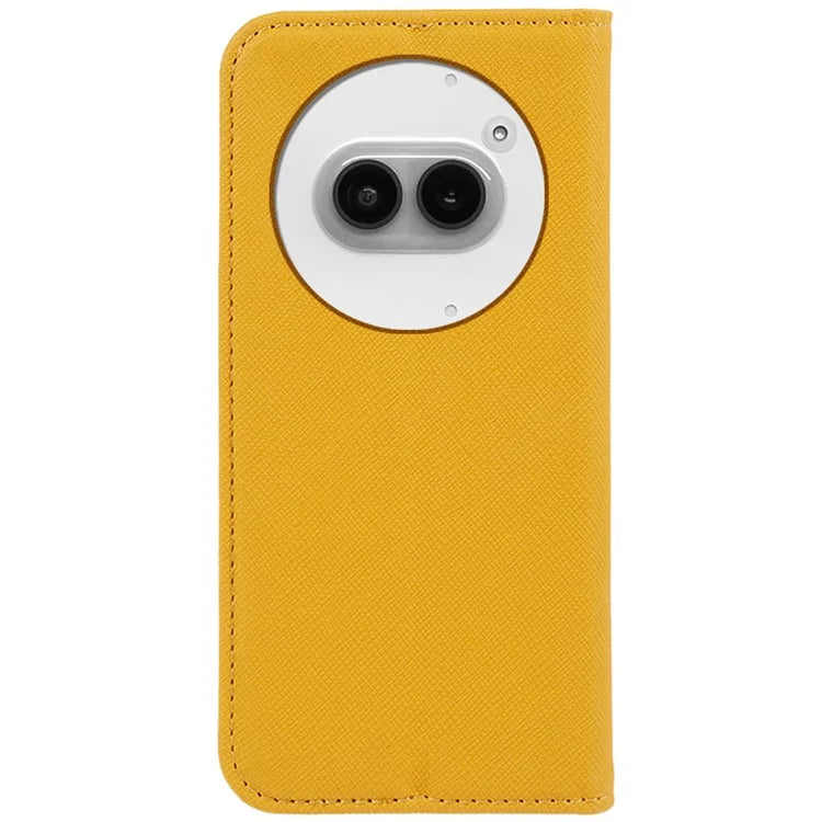 For Nothing Phone (2a) Case Magnetic Closing Cross Texture Leather Wallet Phone Cover