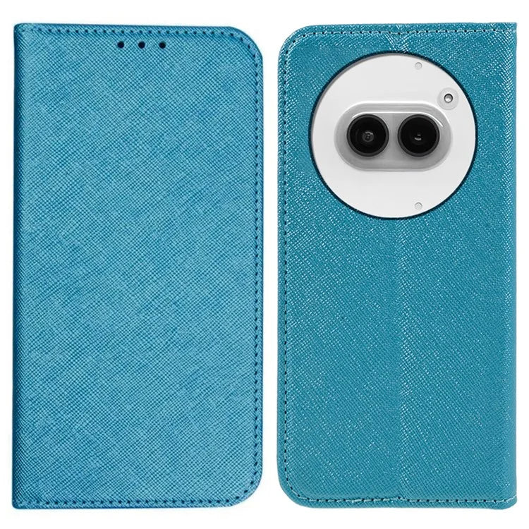 For Nothing Phone (2a) Case Magnetic Closing Cross Texture Leather Wallet Phone Cover
