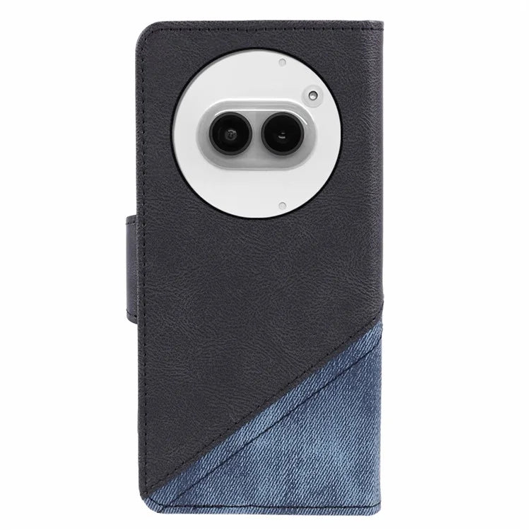 For Nothing Phone (2a) Case Crazy Horse Texture Splicing Flip Phone Wallet Cover