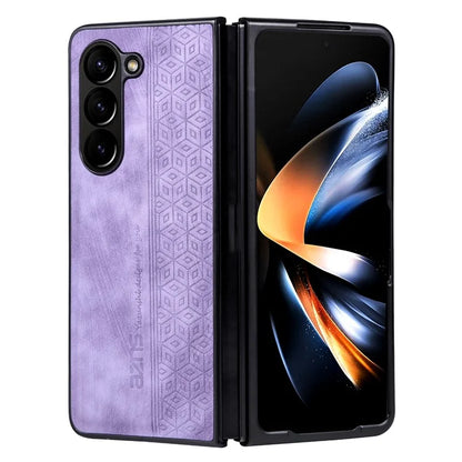 AZNS For Samsung Galaxy Z Fold6 5G Case PU Leather+Hard PC Non-Slip Grip Phone Cover