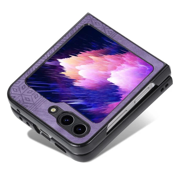 AZNS For Samsung Galaxy Z Flip6 5G Case PU Leather Coated PC Hard Phone Cover