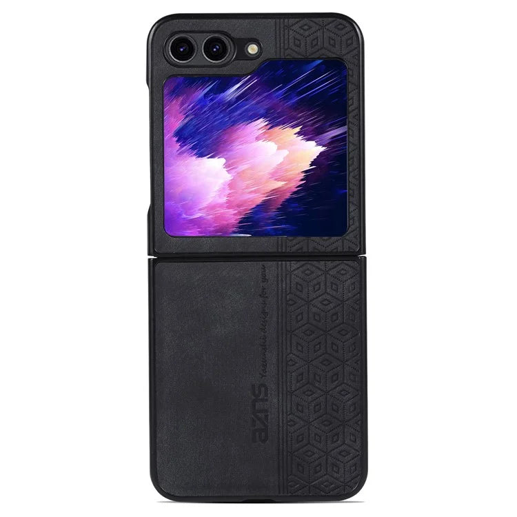 AZNS For Samsung Galaxy Z Flip6 5G Case PU Leather Coated PC Hard Phone Cover