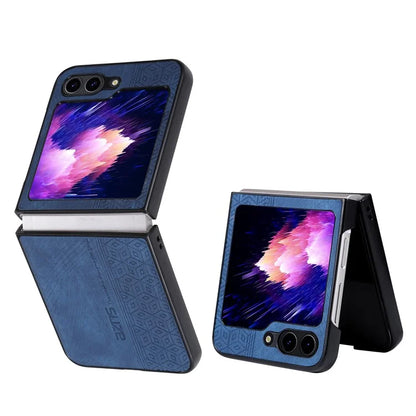 AZNS For Samsung Galaxy Z Flip6 5G Case PU Leather Coated PC Hard Phone Cover