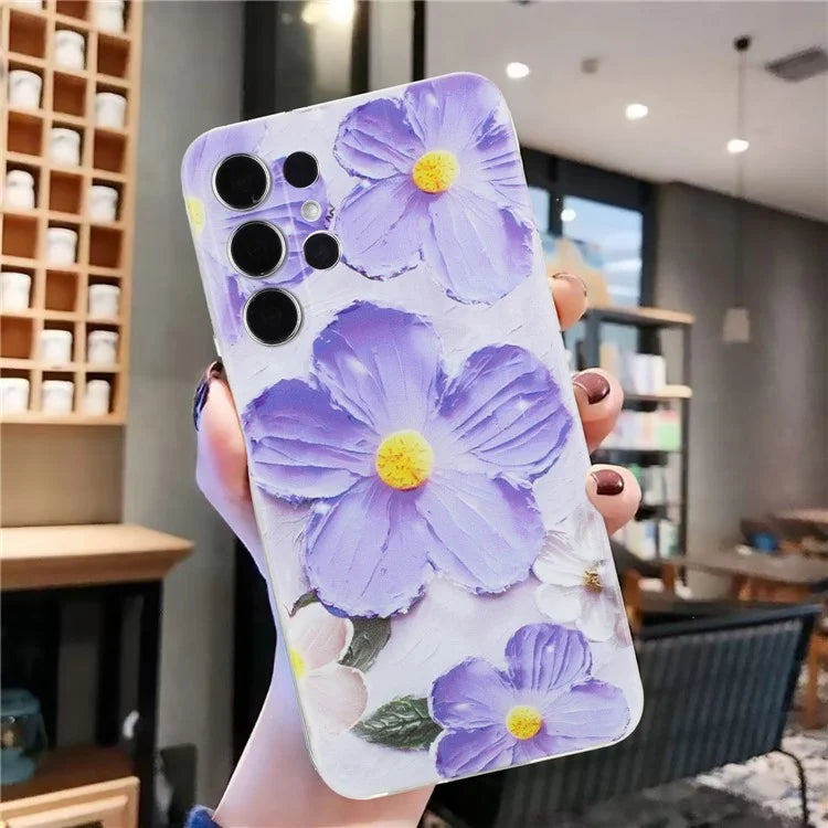 For Samsung Galaxy S24 Ultra Case Printed Pattern TPU Shockproof Protective Phone Cover