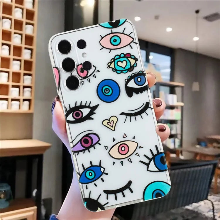 For Samsung Galaxy S24 Ultra Case Printed Pattern TPU Shockproof Protective Phone Cover