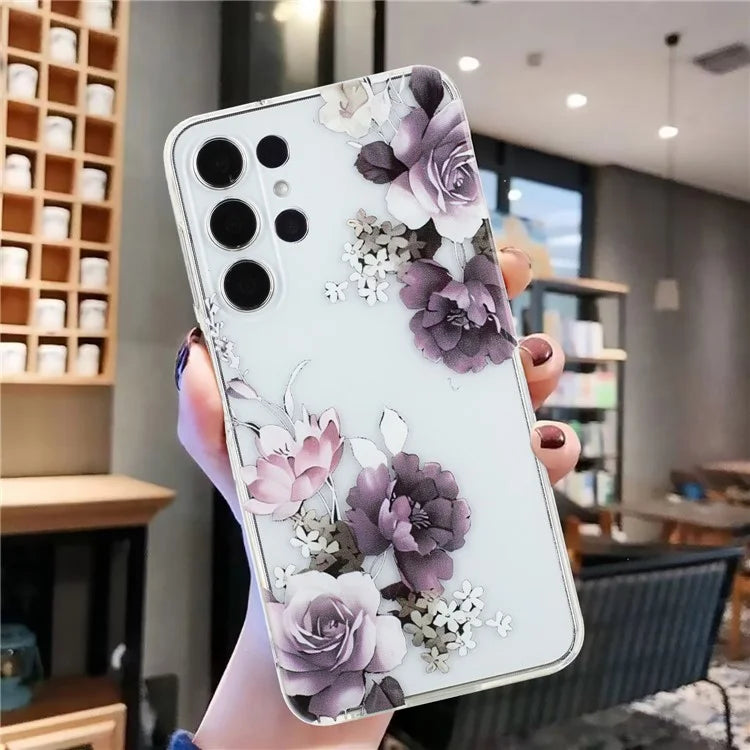 For Samsung Galaxy S24 Ultra Case Printed Pattern TPU Shockproof Protective Phone Cover