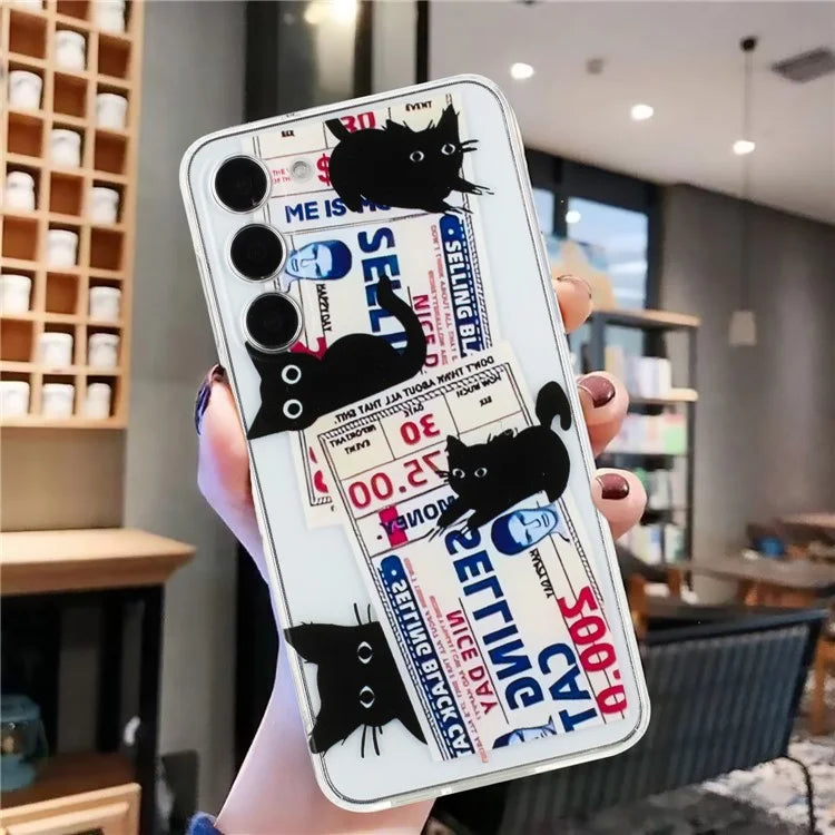 For Samsung Galaxy S23 Case Pattern Print Design Flexible TPU Phone Cover