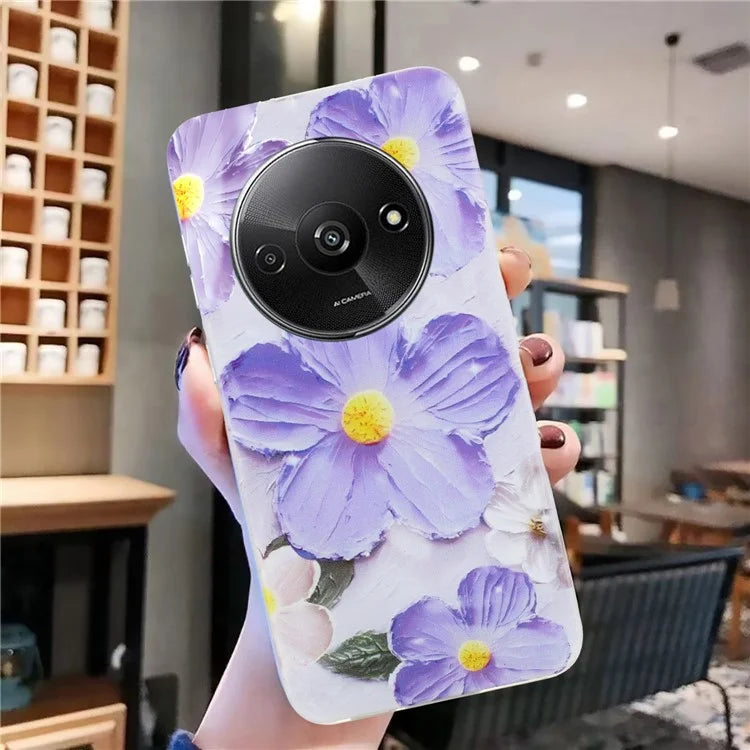 For Xiaomi Redmi A3 / Poco C61 4G TPU Case Pattern Printing Drop Protection Phone Protective Cover