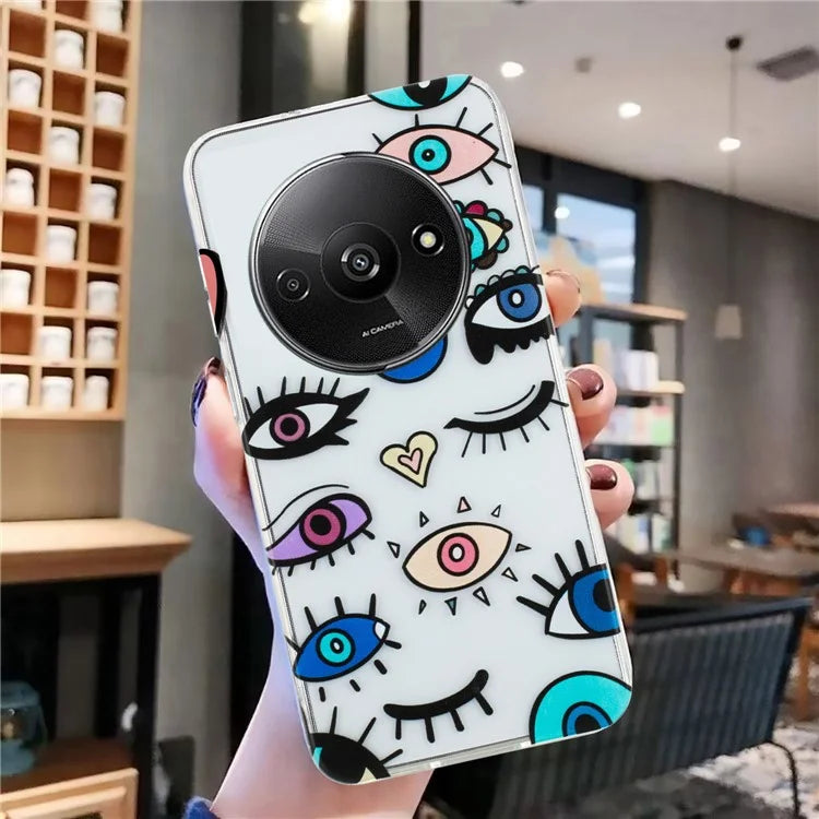 For Xiaomi Redmi A3 / Poco C61 4G TPU Case Pattern Printing Drop Protection Phone Protective Cover