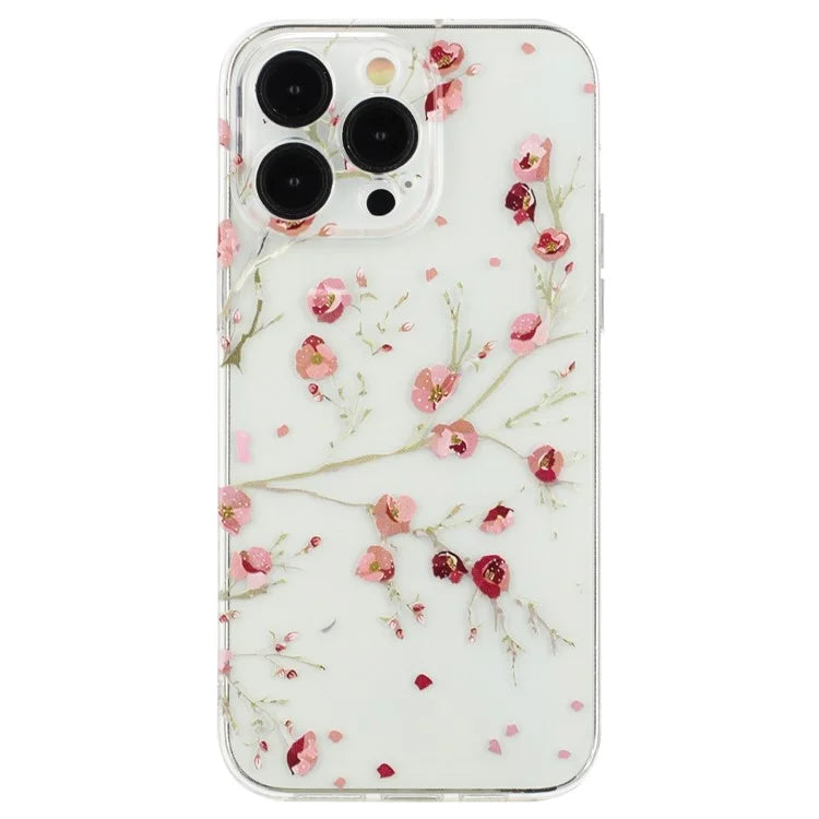 For iPhone 15 Pro Cover Soft TPU Pattern Printing Lightweight Phone Case