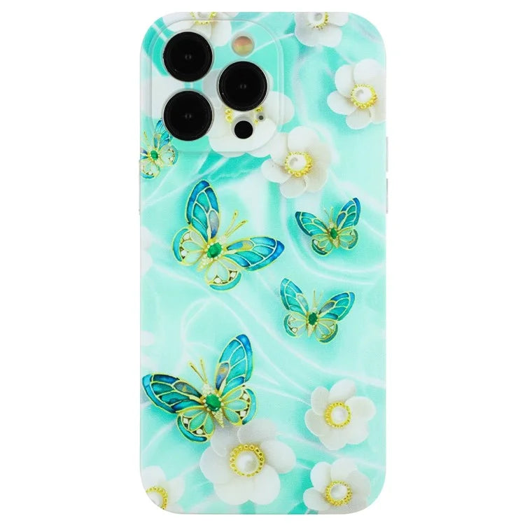 For iPhone 15 Pro Cover Soft TPU Pattern Printing Lightweight Phone Case