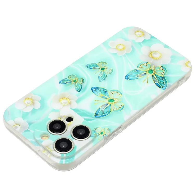 For iPhone 15 Pro Cover Soft TPU Pattern Printing Lightweight Phone Case