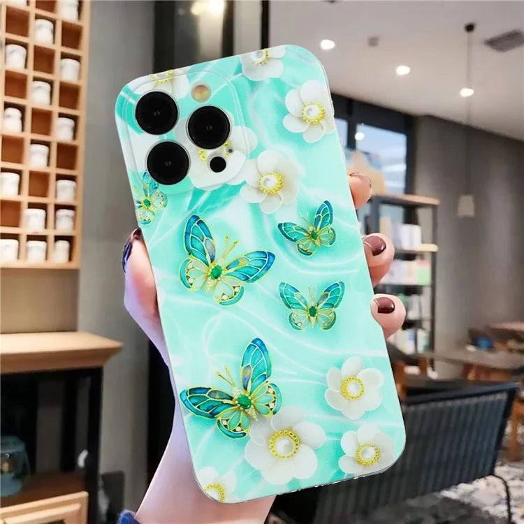 For iPhone 15 Pro Cover Soft TPU Pattern Printing Lightweight Phone Case