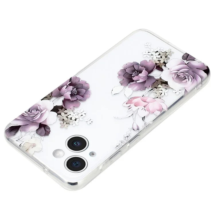 For iPhone 14 Plus Case TPU Pattern Printing Phone Guard Cover