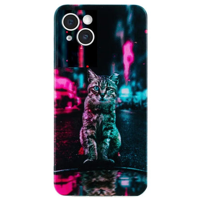 For iPhone 14 Plus Case TPU Pattern Printing Phone Guard Cover