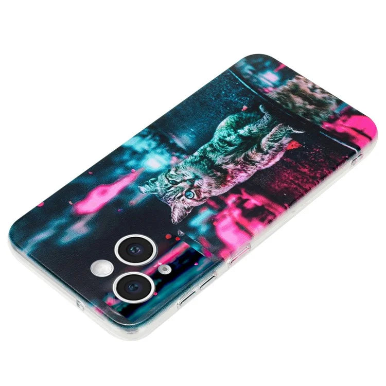 For iPhone 14 Plus Case TPU Pattern Printing Phone Guard Cover