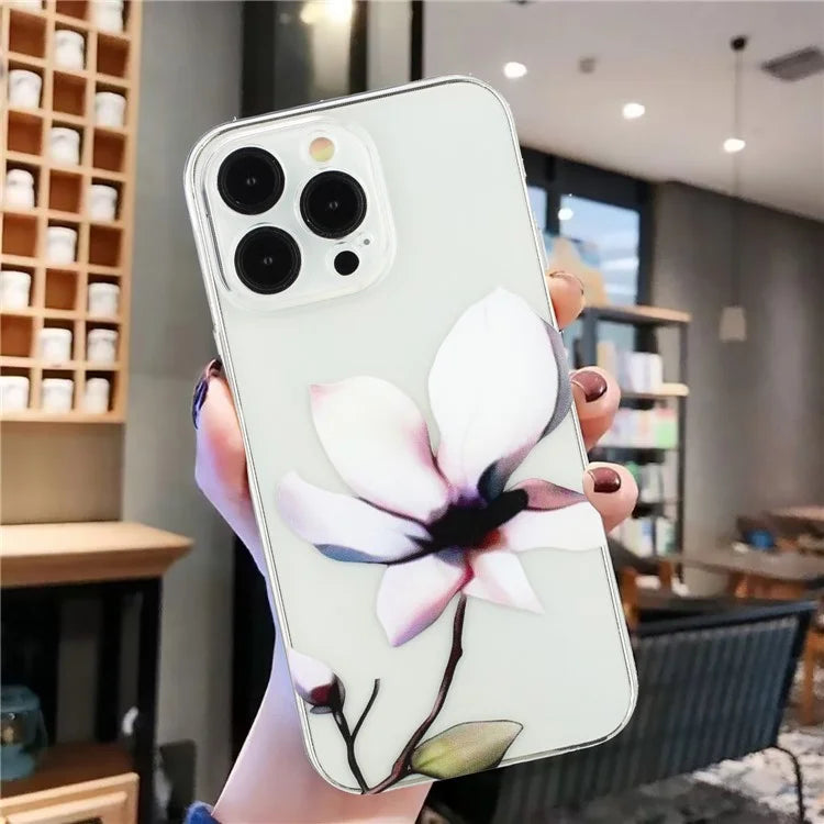 TPU Case for iPhone 14 Pro Max Shell Pattern Printing Protective Back Cover