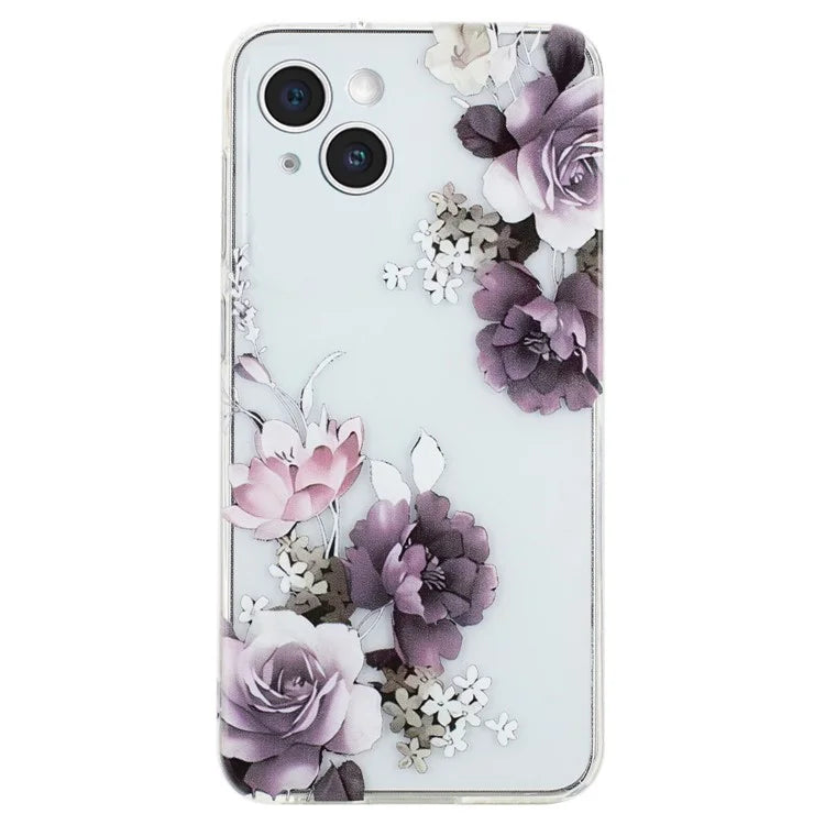 For iPhone 14 Shockproof Case Pattern Printing TPU Phone Back Protector