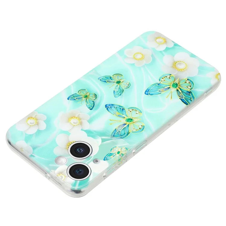 For iPhone 14 Shockproof Case Pattern Printing TPU Phone Back Protector