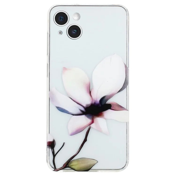 For iPhone 14 Shockproof Case Pattern Printing TPU Phone Back Protector