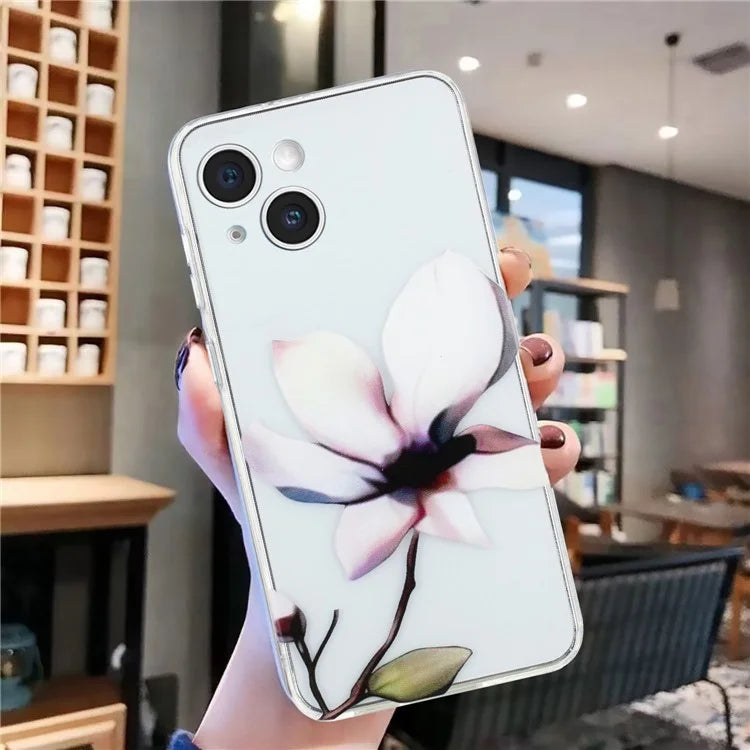 For iPhone 14 Shockproof Case Pattern Printing TPU Phone Back Protector
