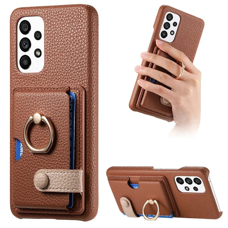 Y2 Kickstand Case for Samsung Galaxy A13 4G PU+PC+TPU Phone Cover