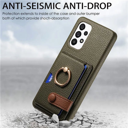 Y2 Kickstand Case for Samsung Galaxy A13 4G PU+PC+TPU Phone Cover