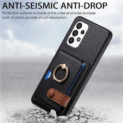 Y2 Kickstand Case for Samsung Galaxy A13 4G PU+PC+TPU Phone Cover