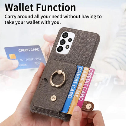 Y2 Kickstand Case for Samsung Galaxy A13 4G PU+PC+TPU Phone Cover