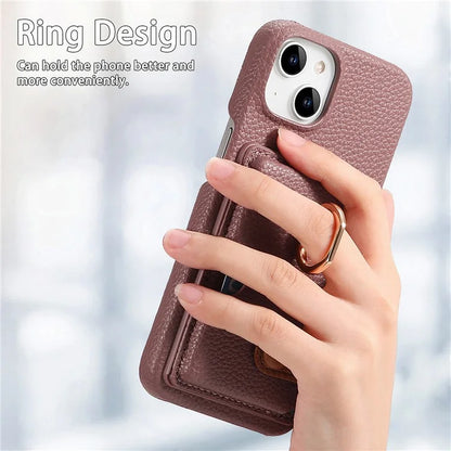 Y2 For iPhone 13 Slot PU+PC+TPU Phone Cover with Kickstand, Case Card