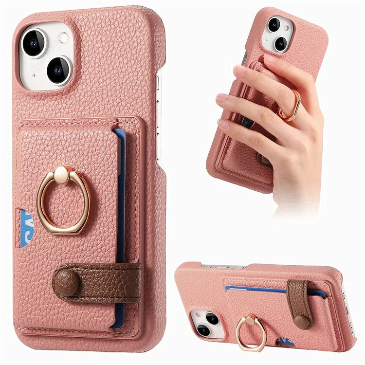 Y2 For iPhone 13 Slot PU+PC+TPU Phone Cover with Kickstand, Case Card