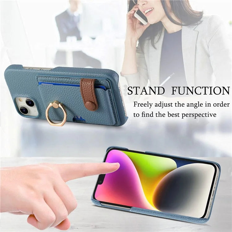 Y2 For iPhone 13 Slot PU+PC+TPU Phone Cover with Kickstand, Case Card