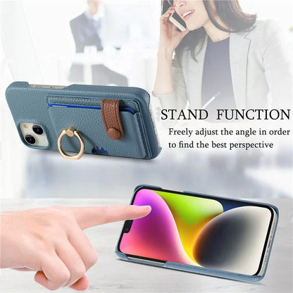 Y2 For iPhone 13 Slot PU+PC+TPU Phone Cover with Kickstand, Case Card