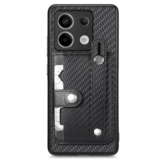 C1-01 For Xiaomi Redmi Note 13 Pro 5G / Poco X6 5G Case Card Slot Phone Cover Carbon Fiber Texture