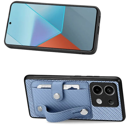 C1-01 For Xiaomi Redmi Note 13 Pro 5G / Poco X6 5G Case Card Slot Phone Cover Carbon Fiber Texture