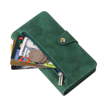For Samsung Galaxy S23 Case Card Slots Rivet Decor Leather Phone Cover with Stand