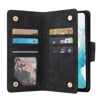 For Samsung Galaxy A54 5G Wallet Phone Case Rivet Decor Leather Flip Folio Cover