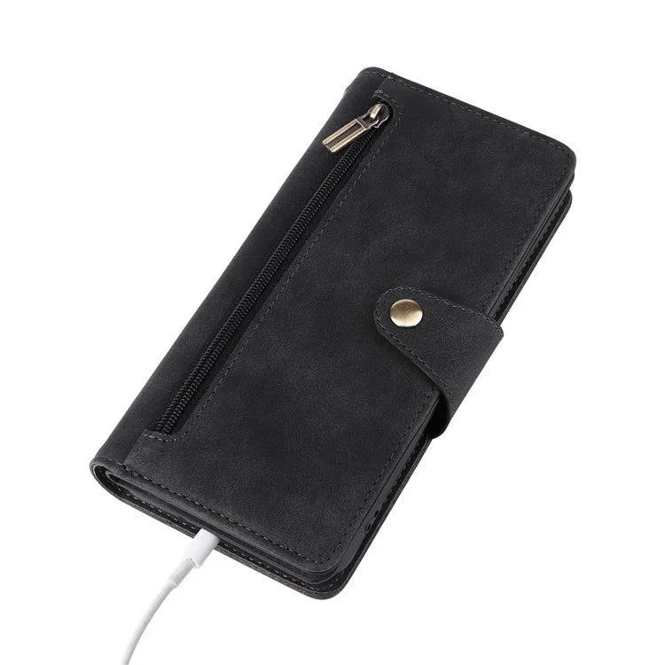 For Samsung Galaxy A54 5G Wallet Phone Case Rivet Decor Leather Flip Folio Cover
