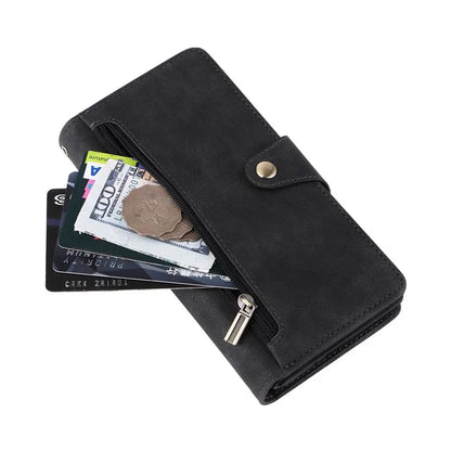 For Samsung Galaxy A54 5G Wallet Phone Case Rivet Decor Leather Flip Folio Cover