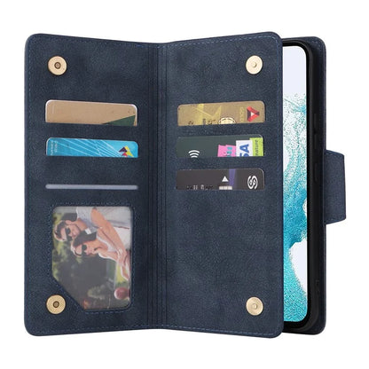 For Samsung Galaxy A54 5G Wallet Phone Case Rivet Decor Leather Flip Folio Cover