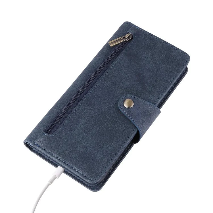 For Samsung Galaxy A54 5G Wallet Phone Case Rivet Decor Leather Flip Folio Cover