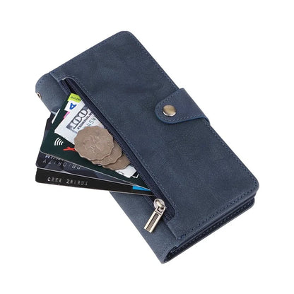 For Samsung Galaxy A54 5G Wallet Phone Case Rivet Decor Leather Flip Folio Cover