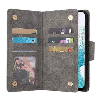 For Samsung Galaxy A54 5G Wallet Phone Case Rivet Decor Leather Flip Folio Cover